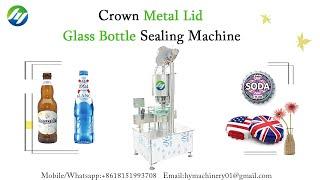 Crown Metal Lid Glass Bottle Sealing Machine