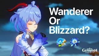 Wanderer vs Blizzard - Charged Attack Comparison - Same ATK and Crit Damage