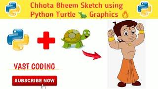 Chhota Bheem Sketch using Python Turtle Graphics in Python Programming #shorts #coding #python