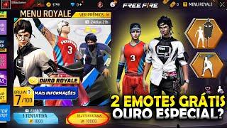 PEGUE 2 EMOTES GRÁTIS!! OURO ESPECIAL? DUNK MASTER, EVENTO BANDEIRÃO?, 2 PUNHO, NOVIDADES FREE FIRE