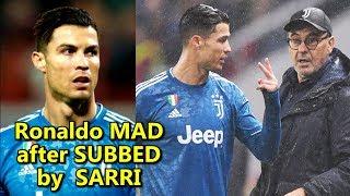 CRISTIANO RONALDO  WAS MAD after being substituted by SARRI