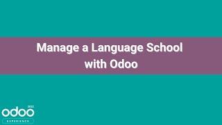 Manage a Language School with Odoo