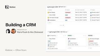 Notion Office Hours: Building a CRM 