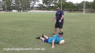 RUGBY LEAGUE Skills to do alone SCORING A TRY