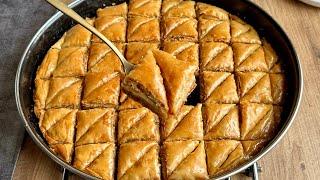 20 YILDIR YAPARIM EN KOLAY EN GÜZEL BAKLAVA YAPMA YÖNTEMİ BUDUR EL AÇMASI CEVİZLİ EV BAKLAVASI