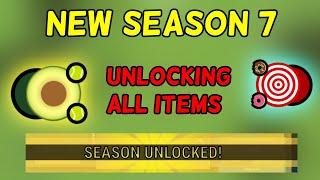 NEW SEASON 7 PASS!! UNLOCKING ALL ITEMS!! Pro Surviv.io Gameplay