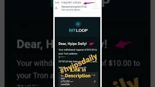 Earn 10$ - 50$ daily on 100% trusted long-term hyip site bit-loop.com | 10$ live proof #shorts