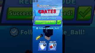 New blade ball code! #bladeball #bladeballroblox #bladeballcodes2023 #code #roblox #robux