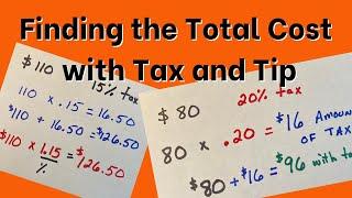 How to Find the Total Cost with Tax and Tip