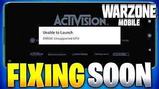 Unsupported Gpu Error in Warzone Mobile ??