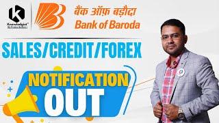 Bank of Baroda Specialist Officer Vacancy Out | Relationship Manager | Credit | Forex