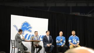 Jason Hanson talking retirement at Lions Season Ticket Holder Town Hall