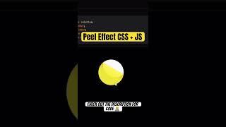 Peel Effect | CSS JavaScript #tutorials #css #javascript #peeling #htmlcss #htmlcsstutorial