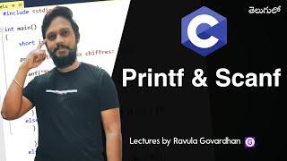 [C in Telugu]: printf and scanf in C Telugu