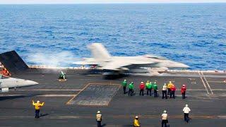 Aircraft Carrier Takeoff: INSANE Flight Operations at Sea