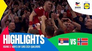 Serbia vs Norway | Round 3 | Men's EHF EURO 2024 Qualifiers
