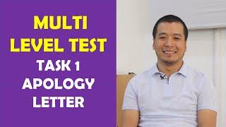 Multi level testi Task 1 Apology letter yozishni o'rganamiz