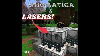 Epic Laser Drill Setup Enigmatica 6 ep 8. Industrial Foregoing for ores and Mobs