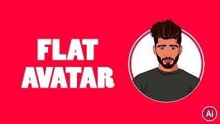 How To Create Flat Vector Avatar in Adobe Illustrator | Tutorial