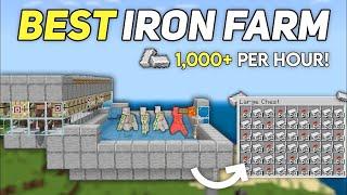 BEST IRON FARM IN Minecraft 1.20 BEDROCK | NEW DESIGN