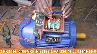 how to test 3 phase motor with multimeter