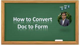 How to Convert Word Doc to Google Form