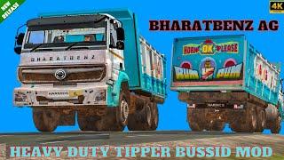 Bharatbenz Heavy Duty AG Tipper Truck Mod Download Bus Simulator Indonesia