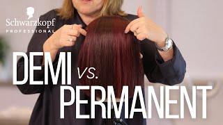 Comparing the same shade as a DEMI vs. PERMANENT hair color!