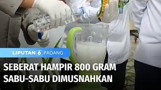 Pemusnahan Sabu-Sabu Seberat Hampir 800 Gram di Aula Polres Pasaman Barat | Liputan 6 Padang