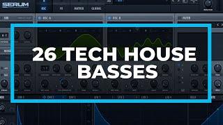 26 Tech House Basses in 18 minutes [Epic Sound Design Tutorial Supercut]