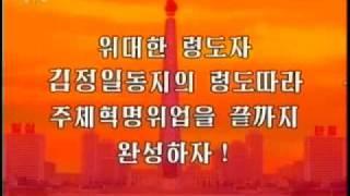 Revolutionary slogans from DPRK television