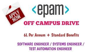 EPAM OFF CAMPUS DRIVE / 2022 batch