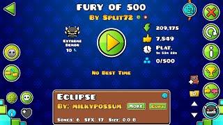 Los 500 cuartos del dolor -Geometry Dash-[FURY OF 500] [Directo Extensible] [2] [Room actual: 178]