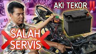 SALAH SERVICE ‼️ ACCU motor jadi tekor, stater tangan susah....