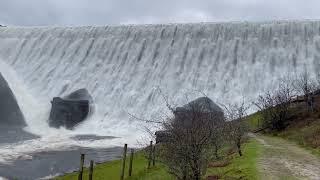 Elan Valley Dams Overflowing 26th December 2023