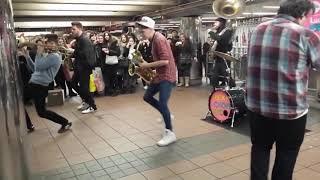 the coolest saxophone subway band ever