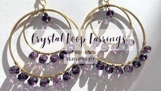 How To | Crystal Hoop Earrings I #easydiy #projects