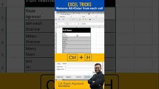 #excel 54 - Remove all ALT ENTER line breaks #excelshorts