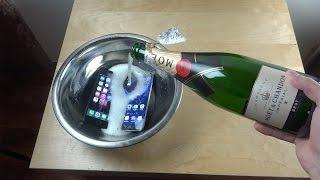 iPhone 7 vs. Samsung Galaxy S7 Moët & Chandon Champagne Freeze Test 7 Hours!