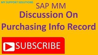 Purchasing Info record in SAP