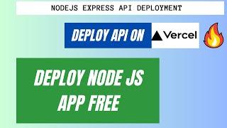Easy way to Deploy Node JS API On Vercel Free In Hindi #nodejs #mongodb