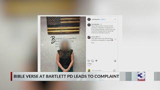 Bible verse at police department leads to complaint