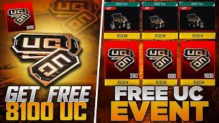 ফ্রি ইউসি সবার জন্যে | Get Free 8100Uc Just In 30 Sec | Free Uc Event | Pubg Mobile Is Giving UC 