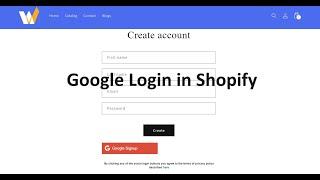 How to add google login in shopify website | Social login