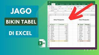 Cara Cepat Membuat Tabel di Excel Untuk Pemula