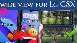 How to open any app in Wide Mode in LG G8X | Lg G8 x Wide view on both screens|how to use wide mode.