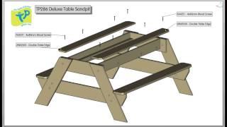 TP Deluxe Picnic Table Sandpit Assembly - TP286