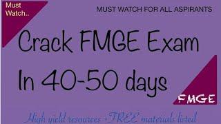 Crack fmge exam in 40-50 days #strategy #fmge #fmge2022 #fmgedec2021 #fmgepreparation #mustwatch #rr