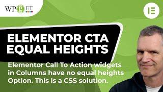 Elementor Equal Height Call To Action