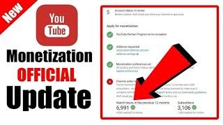 monetization on youtube 2021|| monetization enable || monetization